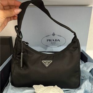 Prada Black Nylon Shoulder Bag